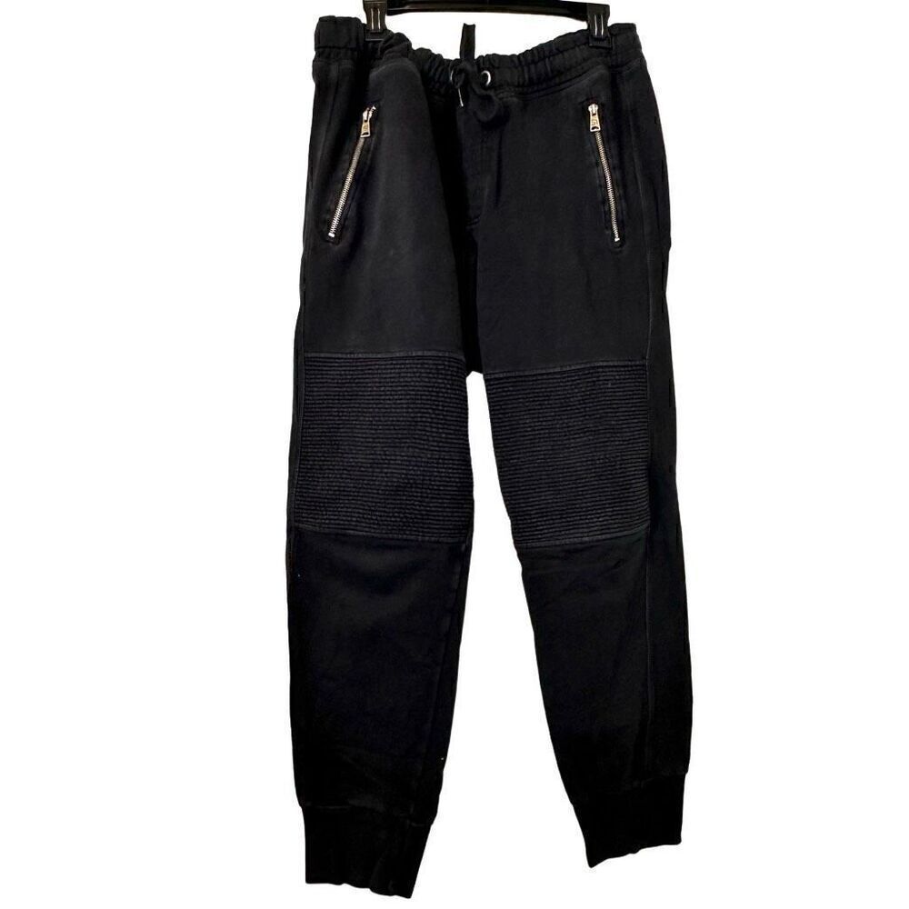 Rogue State Vintage Apparel Lounge Moto Jogger Pants Black Large